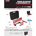 Juego de dados y accesorios cuadro de 1/2" métricos para 1000 V, 11 piezas Urrea