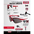 Paq c/12 Lentes de seguridad modelo Eclipse, oscuros Urrea