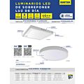 Luminario de LED de sobreponer cuadrado 6 W, luz de día Surtek