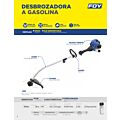 Desbrozadora a gasolina curva 16.3" 25 cc Foy