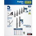 Punta Torx de poder hexágono de 1/4", T10 x 1" 10 piezas Surtek