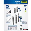 Puntas planas de poder para destornillador hexágono de 1/4", 1/4" x 2" 5 piezas Surtek