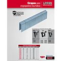 Grapas para engrapadora neumática calibre 22, corona 3/8", largo 1/4" Urrea