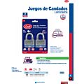 Juego de candados laminados 50 mm, llave estándar, 2 piezas Lock