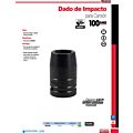 Dado de impacto largo métrico cuadro de 1" para ruedas de camión, 33mm Urrea