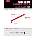 Juego de llaves hexagonales tipo "L" 1000 V en pulgadas, 4 piezas Urrea