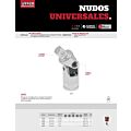 Paq c/6 Nudo universal para dado cuadro de 1/4", 1-5/16" Urrea