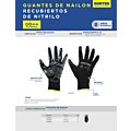 Paq c/6 Guantes de nailon con recubrimiento de nitrilo M Surtek