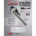Llave stillson de aluminio, 10" Urrea