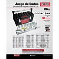 Juego de dados y accesorios cuadro de 1/4" y 1/2" en pulgadas, 51 piezas Urrea