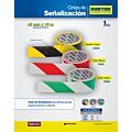 Paq c/6 Cinta de señalización de adhesivo acrílico ancho 2" de 18 m, color blanco/rojo Surtek