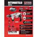 Rotomartillo 1/2" 900 W 120 V, 2 velocidades 1080 y 3000 RPM Urrea