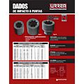 Dado de impacto cuadro de 1/2", 8 puntas, en pulgadas, 1-1/16" Urrea