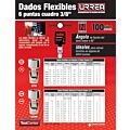 Dado flexible cuadro de 3/8", 6 puntas, en pulgadas, 3/8" Urrea
