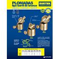 Paq c/6 Plomada de latón tipo barril 330 g Surtek
