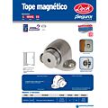 Paq c/6 Tope magnético para puerta níquel satinado Lock