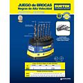Juego de brocas negras de acero de alta velocidad zanco recto, 29 piezas Surtek