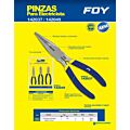 Pinza para electricista con mango con doble plastisol de 7", punta larga Foy