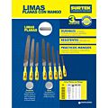 Paq c/6 Lima plana con mango plástico 12" Surtek