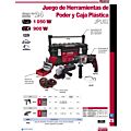 Juego de rotomartillo y esmeriladora angular con accesorios, 24 piezas con caja plástica Urrea