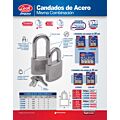 Juego de candados de acero largos 45 mm, llave estándar, 2 piezas Lock
