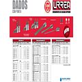 Juego de dados con punta hexagonal cuadro de 1/4", en pulgadas en riel, 10 piezas Urrea