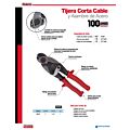 Tijera corta cable y alambre con mango rubber grip de acero, 9" Urrea