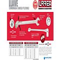 Paq c/6 Llave combinada flexible pulido espejo en pulgadas, 12 puntas, 3/8" Urrea