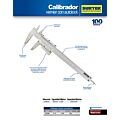 Calibrador en pulgadas y milímetros vernier autolock 0 - 6" Surtek