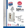Candado de acero para cortina metálica 80 mm, cromo satinado, llave de puntos Lock