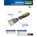 Paq c/6 Espátula rígida de acero de alto carbón con mango bimaterial 2" Surtek