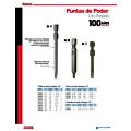 Paq c/5 Punta cuadrada de poder hexágono de 1/4", #2 x 1-15/16" Urrea