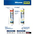 Paq c/6 Silicon para baño y cocina, color blanco, 280 gr Surtek