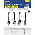 Paq c/3 Pala con mango de plástico con puño "Y", tipo carbonera Surtek
