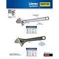 Paq c/6 Llave ajustable cromada 12" Surtek