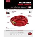 Manguera para jardín de 6 capas reforzada con conector metálico robusto 5/8", 100 m Urrea