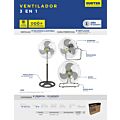 Ventilador 3 en 1, 3 velocidades, 18" Surtek