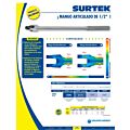 Mango articulado para dado cuadro de 1/2", 15-3/4" Surtek
