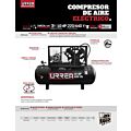 Compresor de aire eléctrico de banda 500 Lt, 10 HP, 220 V - 440 V Urrea