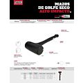 Mazo de golpe seco tapas fijas de alto impacto con mango Rubber grip de 12-1/8", 48 oz Urrea
