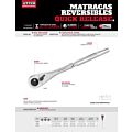Matraca reversible cromada, quick release, para dado cuadro de 1/2" Urrea
