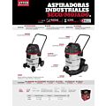 Aspiradora de acero inoxidable 16 galones, 2 HP Urrea