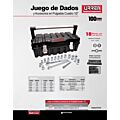 Juego de dados y accesorios cuadro de 1/2" en pulgadas, 18 piezas Urrea