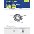 Paq c/10 Conector recto para cable 1" Surtek