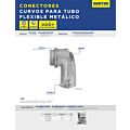 Paq c/10 Conector curvo flexible metálico para cable 3/4" Surtek
