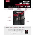 Juego de limas combinadas con mango bimaterial, 9 piezas Urrea