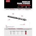 Broca para vidrios y azulejos de acero con cabeza de carburo de tungsteno 1/4" Urrea