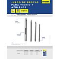 Juego de brocas para vidrios y azulejos de acero con cabeza de carburo de tungsteno, 4 pz Surtek