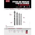 Juego de brocas para vidrios y azulejos, 4 piezas Urrea