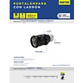 Paq c/20 Portalámpara con ladrón, color café Surtek